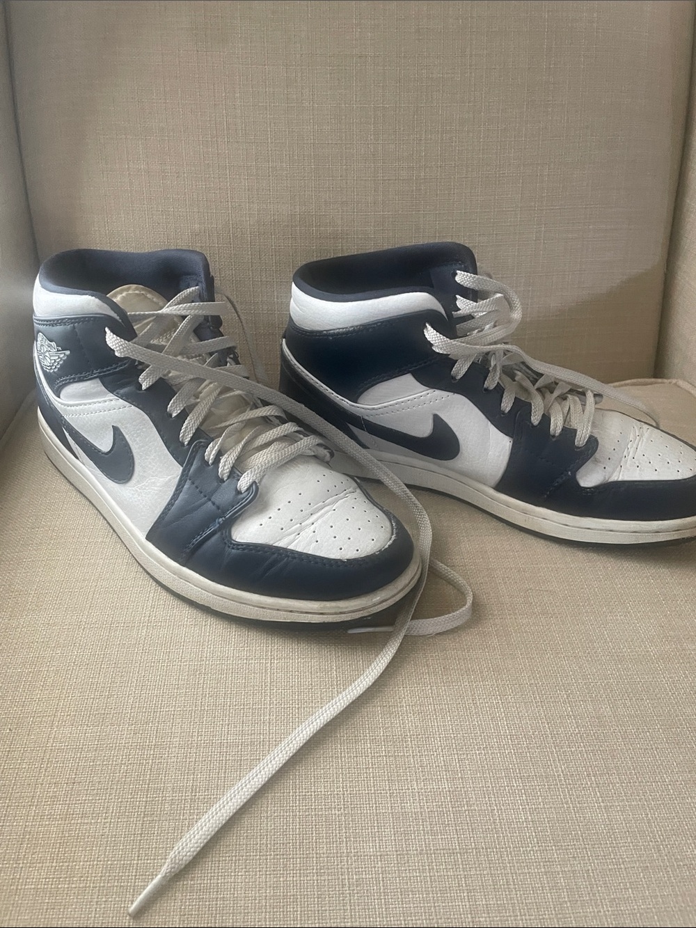 Air Jordan 1’s- White & Navy